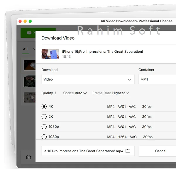 4K Video Downloader and Save Videos in High Quality.